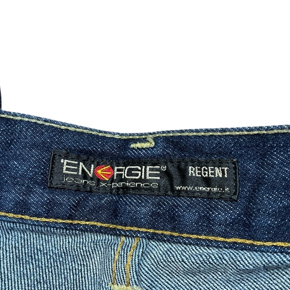 ENERGIE Regent 100% Cotton Y2K Straight Leg Jeans Button Fly Like New Unisex 36 - Picture 5 of 12